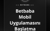 Akıllı telefonda Betbaba mobil uygulamasını başlatma ekranı